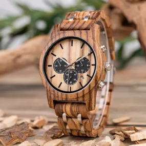 Tijuana - Zebrawood Chronograph