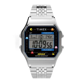 Timex T80 x PAC-MAN™ Digital 34mm Stainless Steel Band