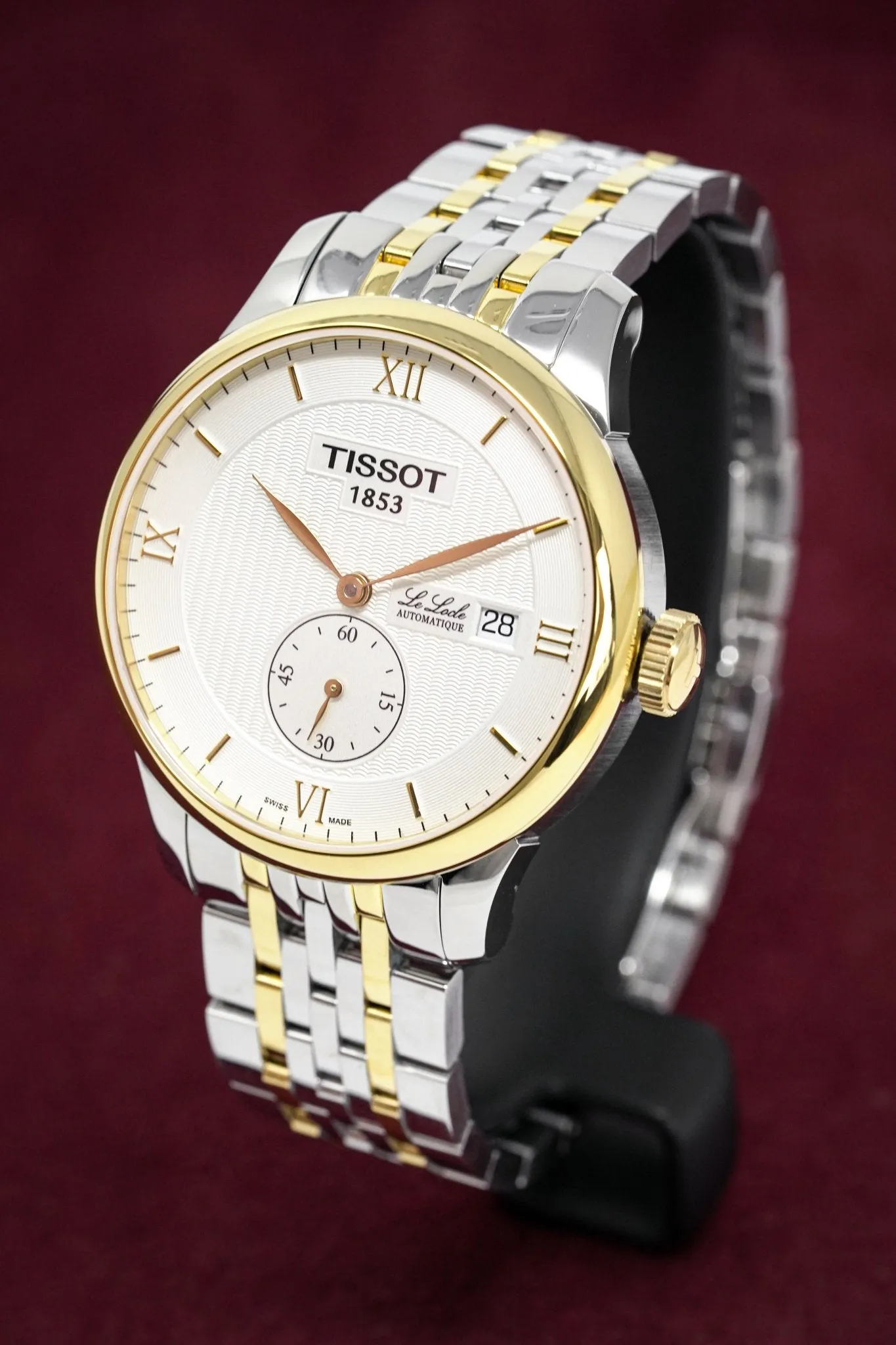 Tissot T-Classic Le Locle Men's Silver Gold Watch T0064282203801