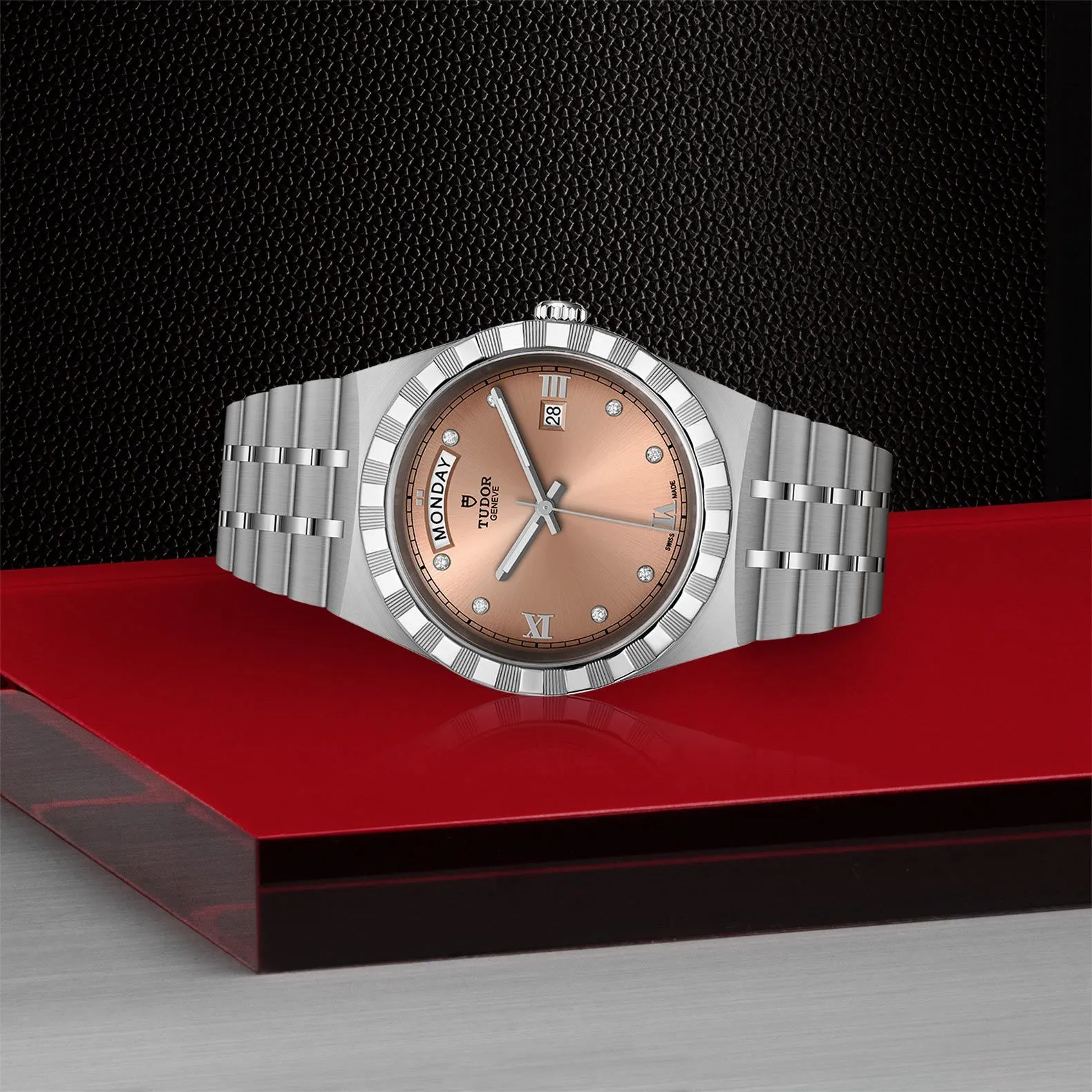 TUDOR Royal 28mm Case, Salmon Dial, Steel Bracelet (M28300-0008)