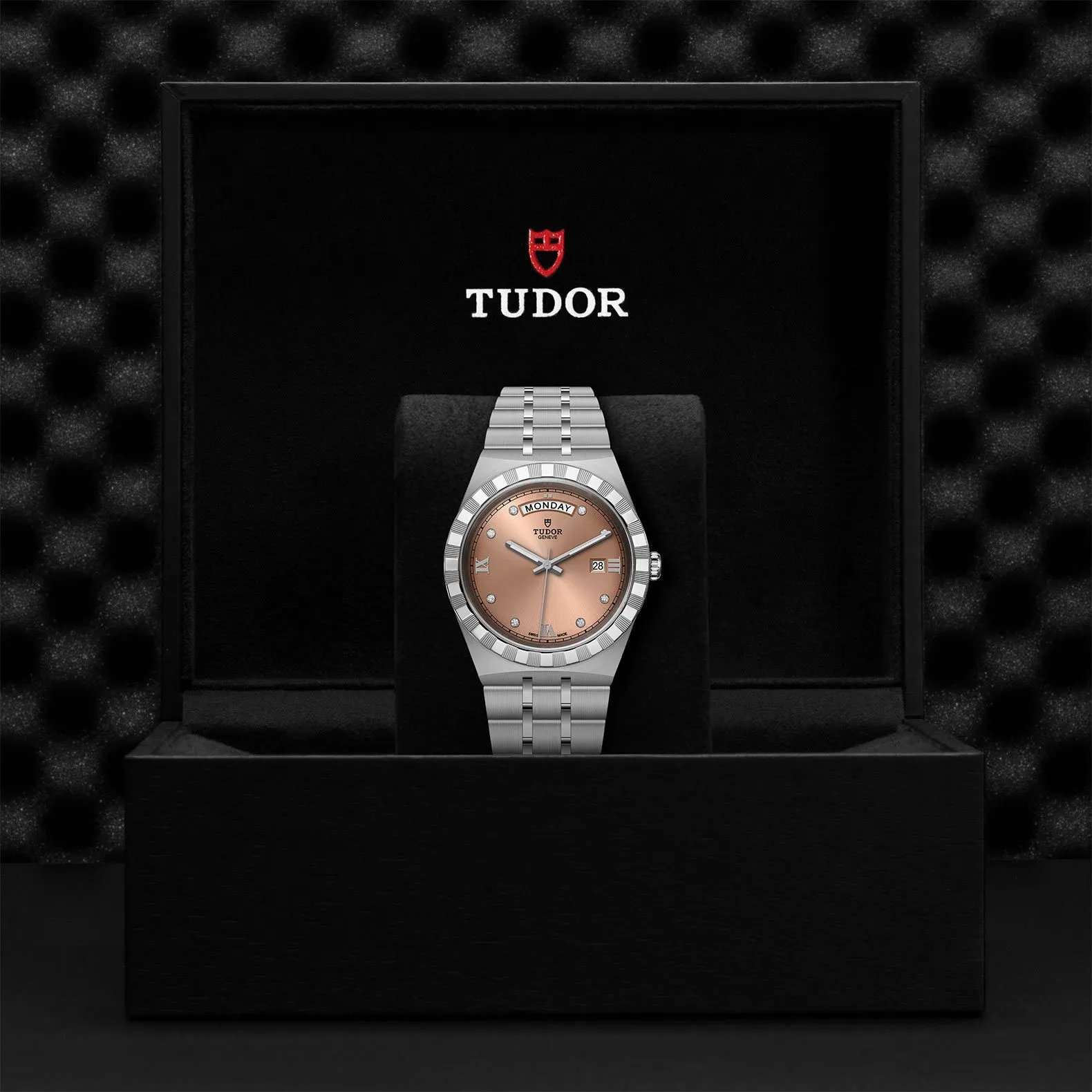 TUDOR Royal 28mm Case, Salmon Dial, Steel Bracelet (M28300-0008)