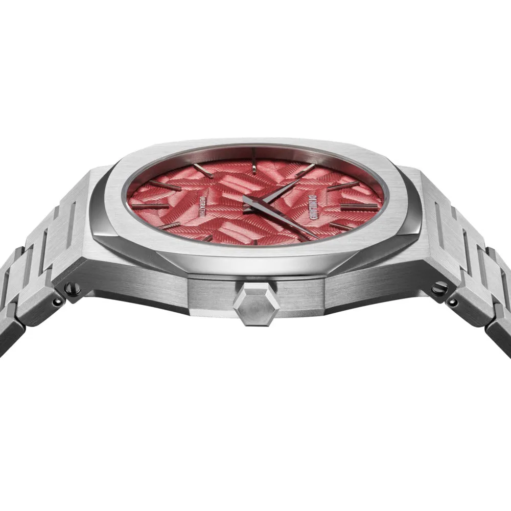 Ultra Thin Men Silver 40mm Watch