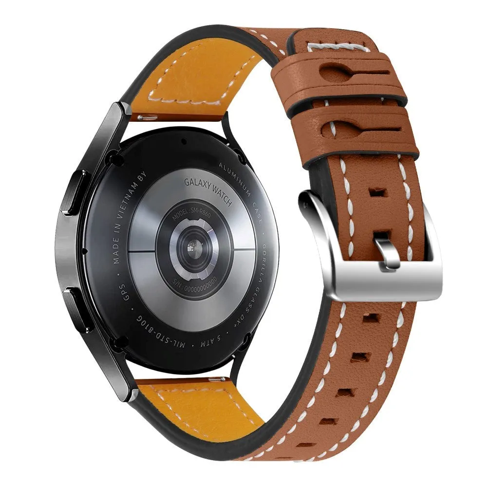 Universal Smartwatch Ko-Læder Rem (20mm) - Brun