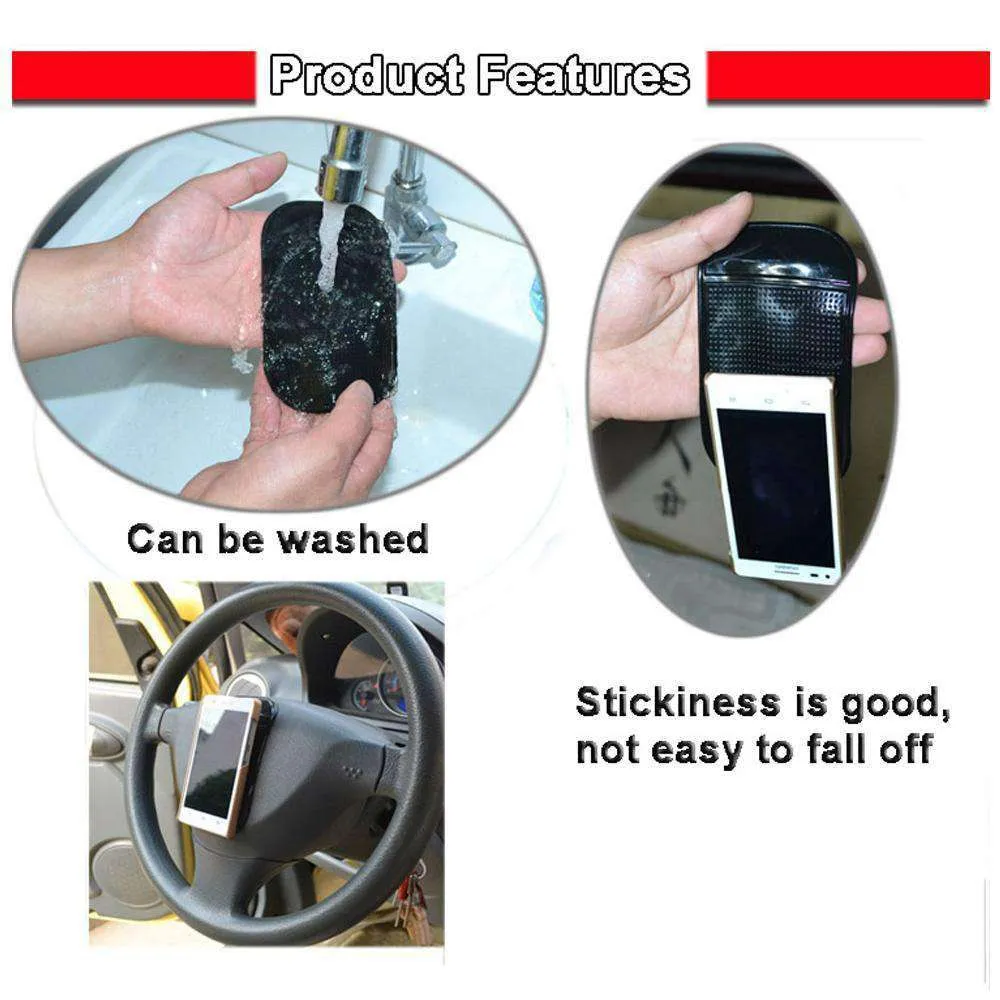 Universal Sticky Pad Anti-Slip Mat Gel Dash Car Mount Holder for Cell Phones  - pack of 5