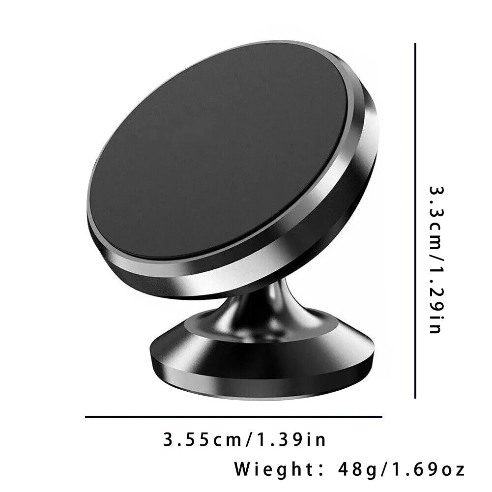 US 2-4 Pc Universal Magnetic Car Mount Cell Phone Holder Circle Stand Adjustable