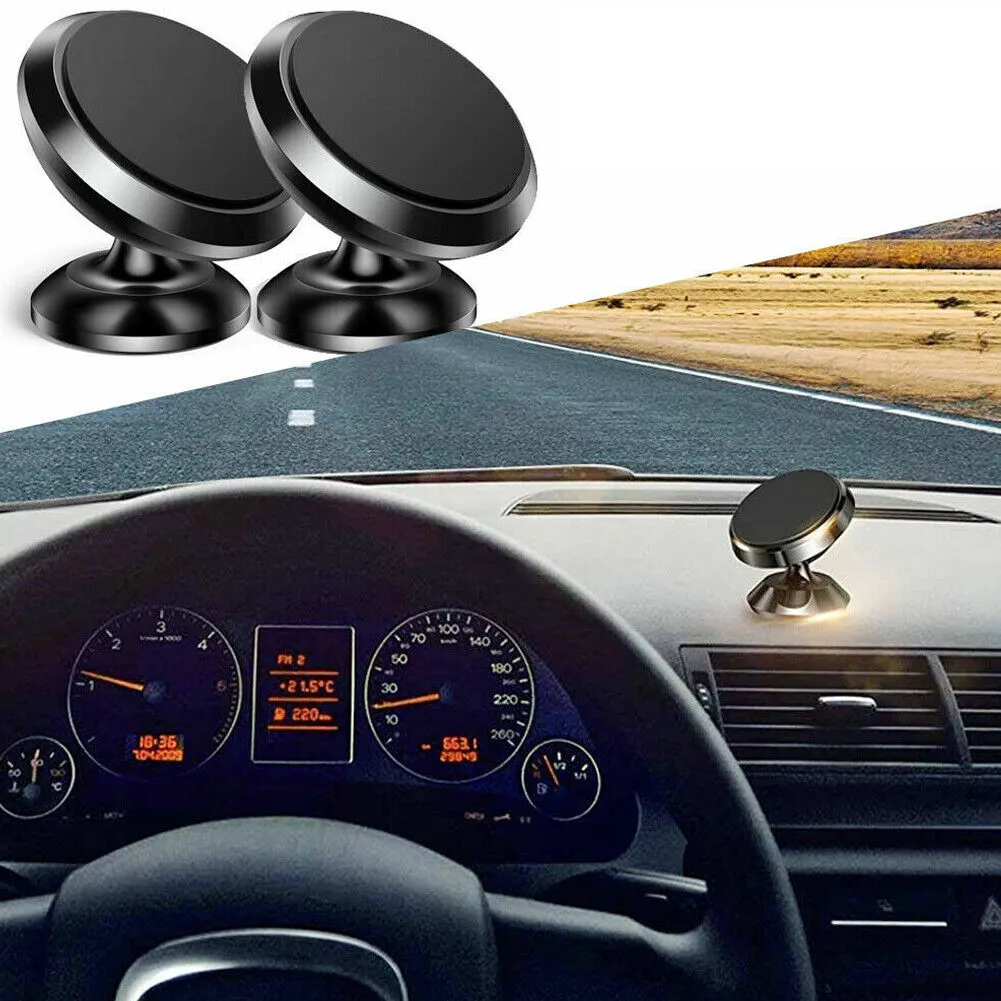 US 2-4 Pc Universal Magnetic Car Mount Cell Phone Holder Circle Stand Adjustable