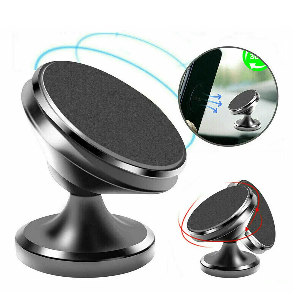 US 2-4 Pc Universal Magnetic Car Mount Cell Phone Holder Circle Stand Adjustable