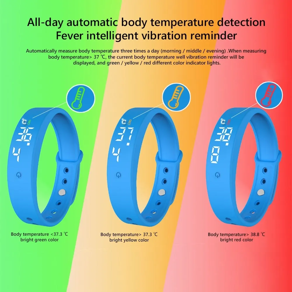 V9 Body Temperature Monitoring Watch with Vibration Alarm & Stopwatch