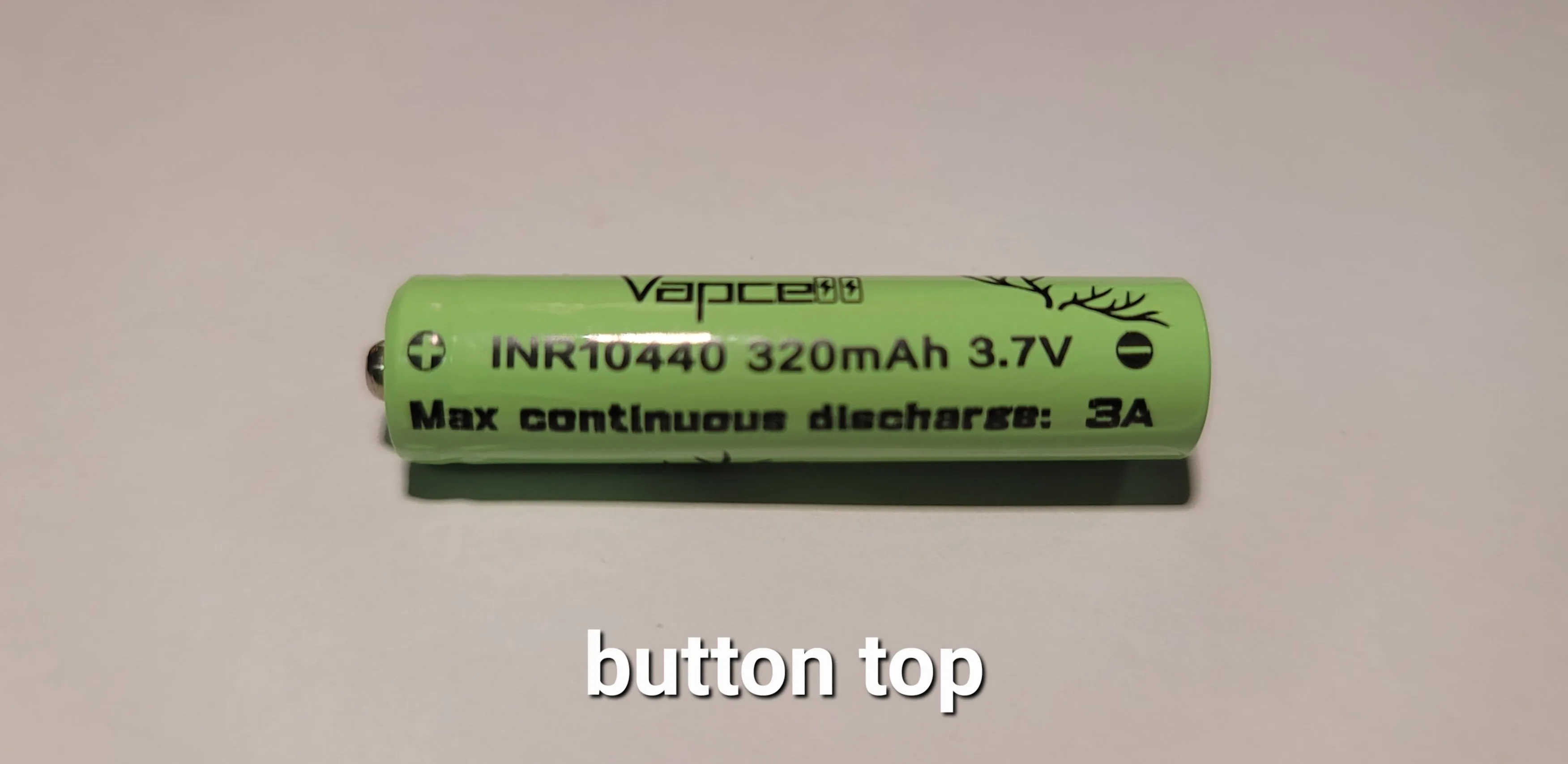 Vapcell INR10440 3.7v 320mAh Rechargeable Li-ion Battery *** HAS TO BE SHIPPED WITH FLASHLIGHT   FEDEX ***