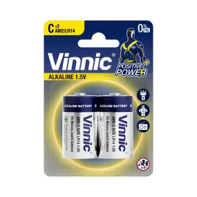 Vinnic Alkaline Battery C AM2 / LR14 (1.5V) - 2Pcs