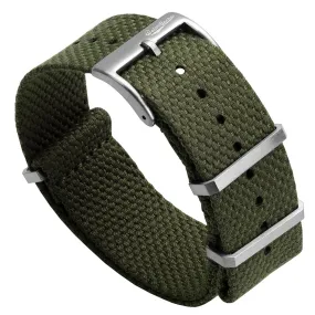 WatchGecko Braemore Military Canvas Watch Strap - Army Green