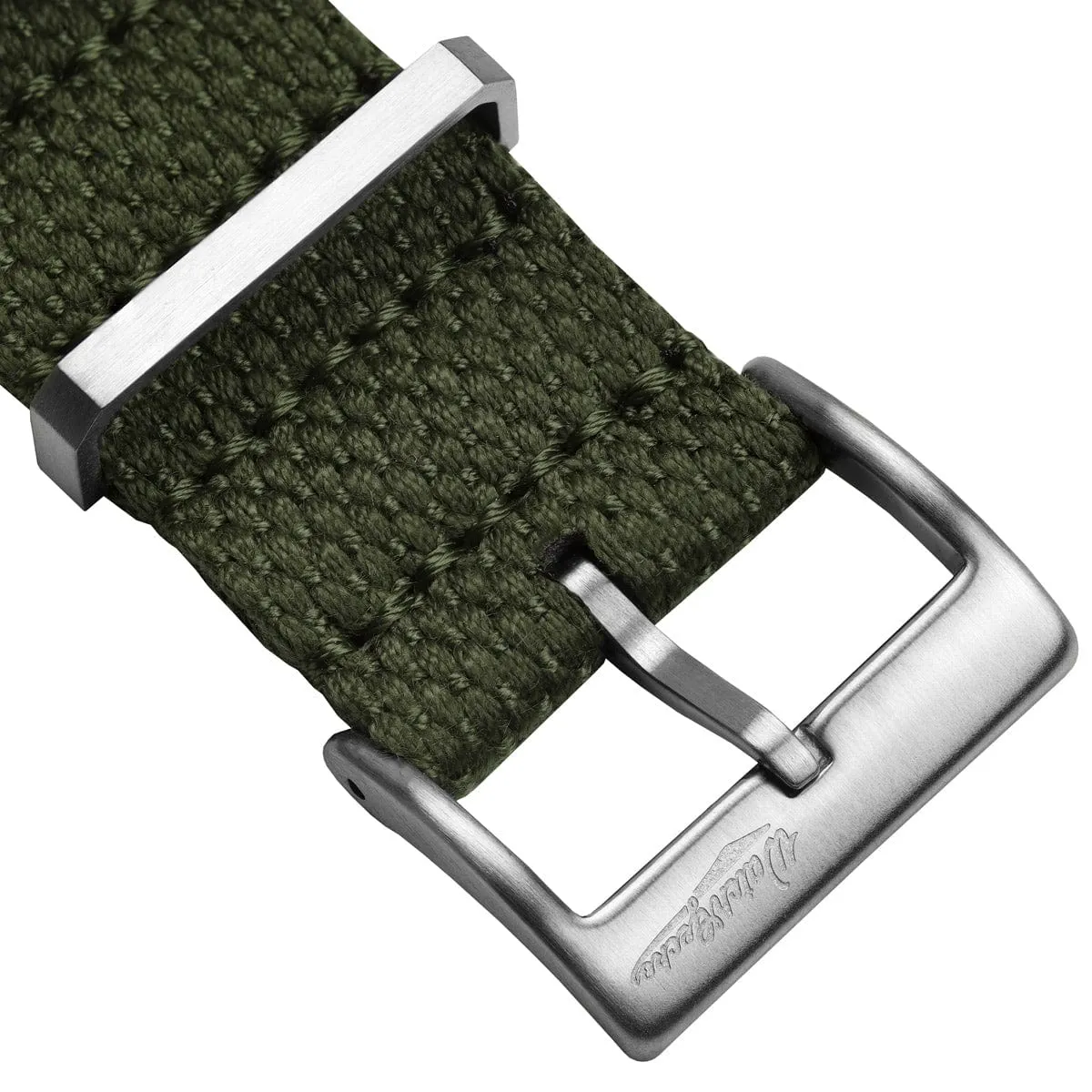 WatchGecko Braemore Military Canvas Watch Strap - Army Green