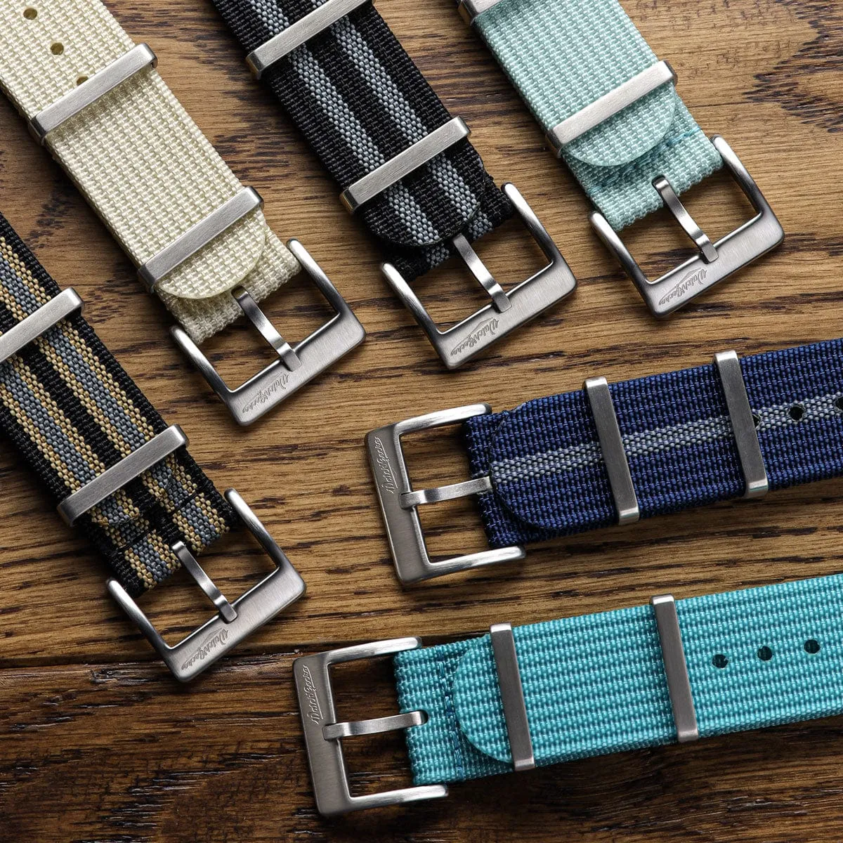 WatchGecko Ridge British Military Watch Strap - Turquoise Blue