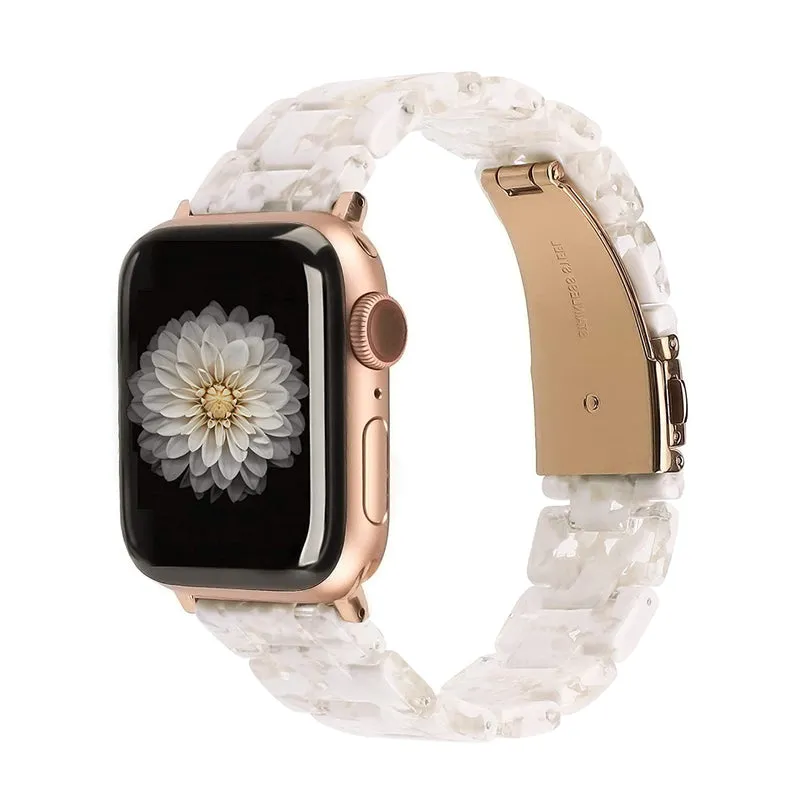 Wearlizer Apple Watch Band Metal Resin Steel Clasp