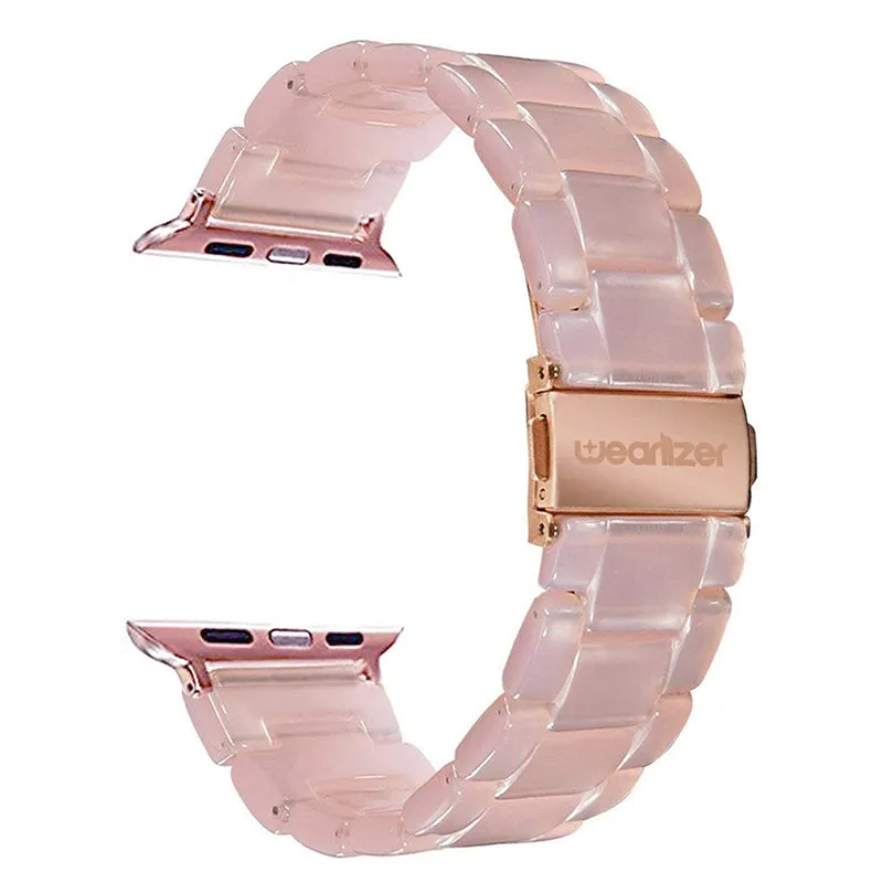 Wearlizer Apple Watch Band Metal Resin Steel Clasp