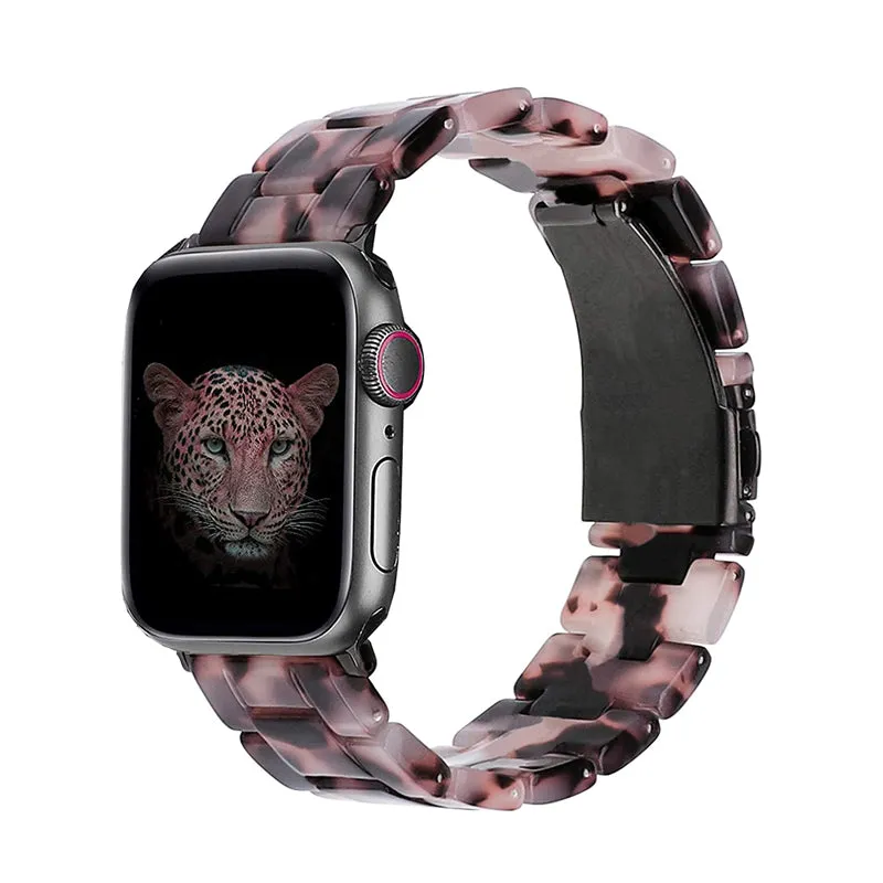 Wearlizer Apple Watch Band Metal Resin Steel Clasp