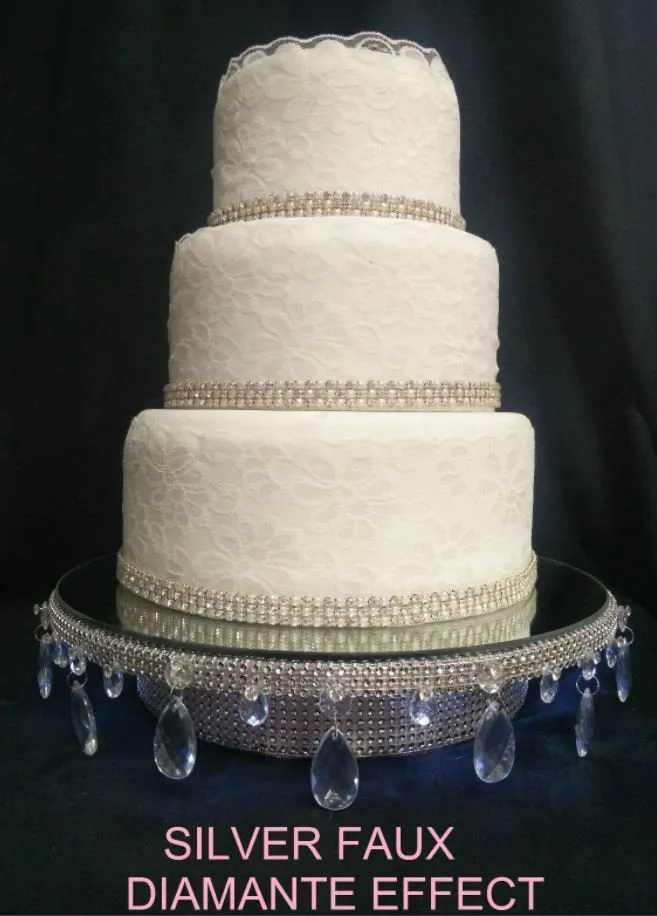 Wedding cake stand, Acrylic beads, droplet design  LED lights, round or square all sizes.