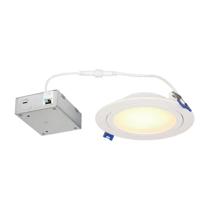 Westinghouse 5256000 15W Gimbal Recessed LED Downlight Color Temperature Selection 6 in. Dimmable 2700K, 3000K, 3500K, 4000K, 5000K, 120 Volt, Box