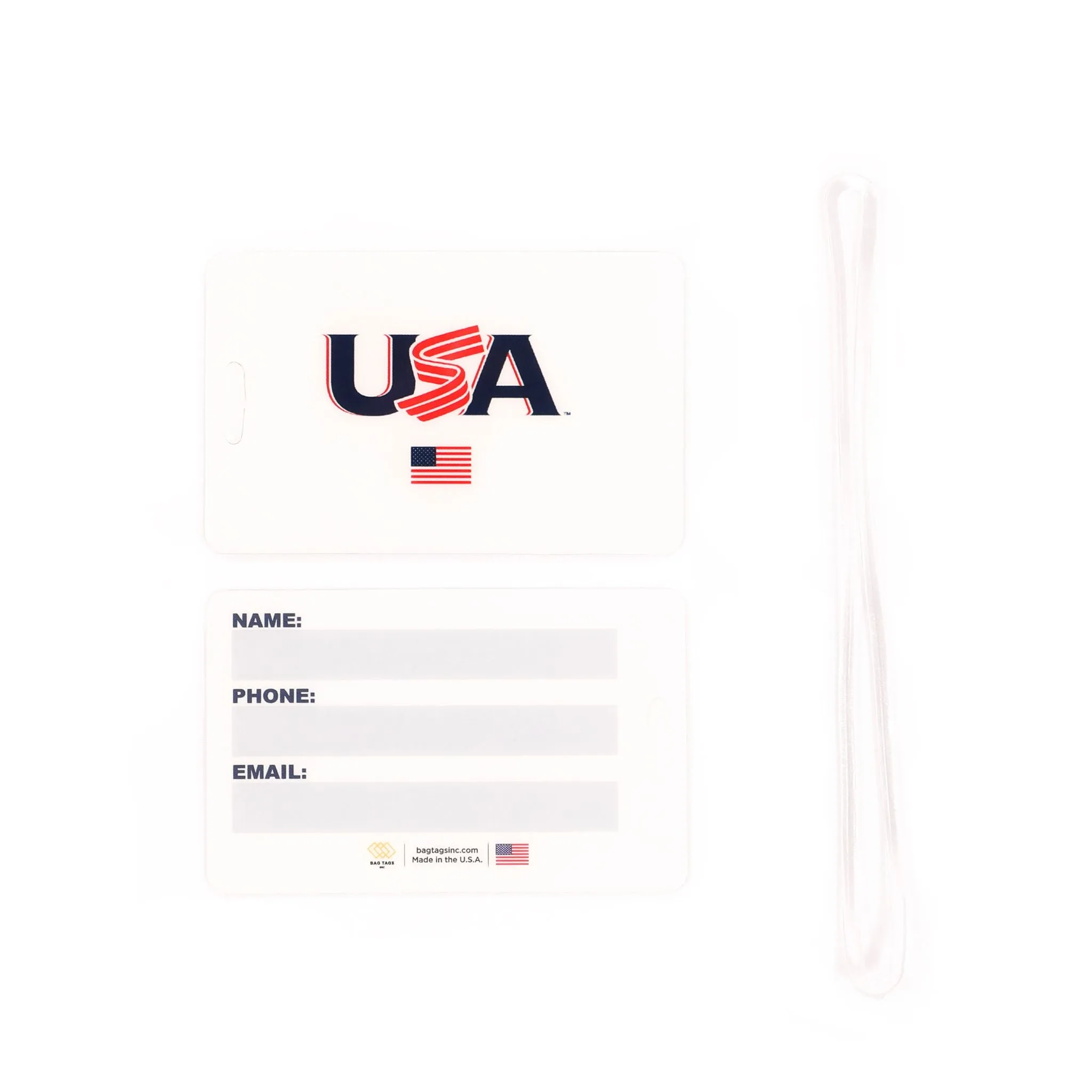 White Jersey Logo Luggage Tag