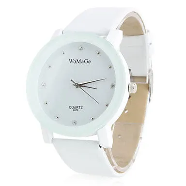 WoMaGe Luxury Crystal Watch Women Watches Leather Ladies Watch Women's Watches Clock montre femme relogio feminino reloj mujer