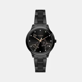 Women Black Analog Stainless Steel Watch TW000T633