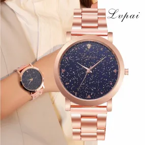 Women Dress Watches Rose Gold Stainless Steel Lvpai Brand Fashion Ladies Wristwatch Creative Quartz Clock Cheap Luxury Watches