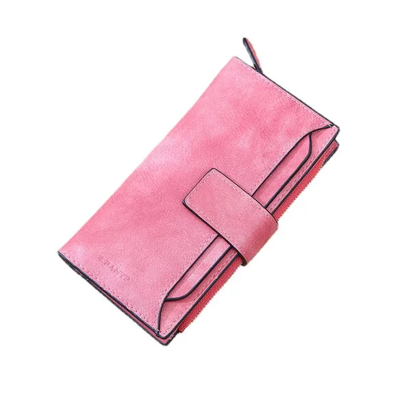 Women Matte Long Wallet Hasp Detachable Card Holder Coin Bags Clutches