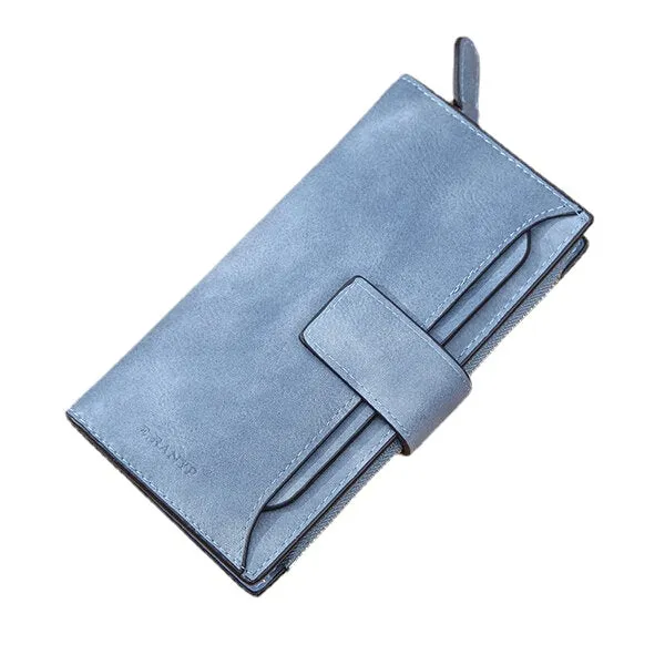 Women Matte Long Wallet Hasp Detachable Card Holder Coin Bags Clutches