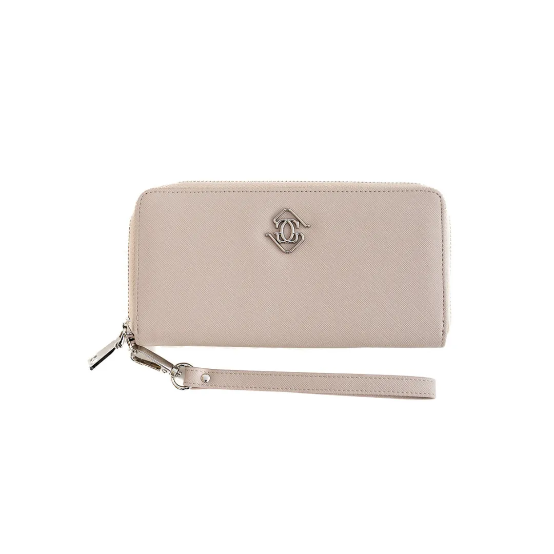 Wristlet Wallet —Taupe/Silver (Bamboo Leather)