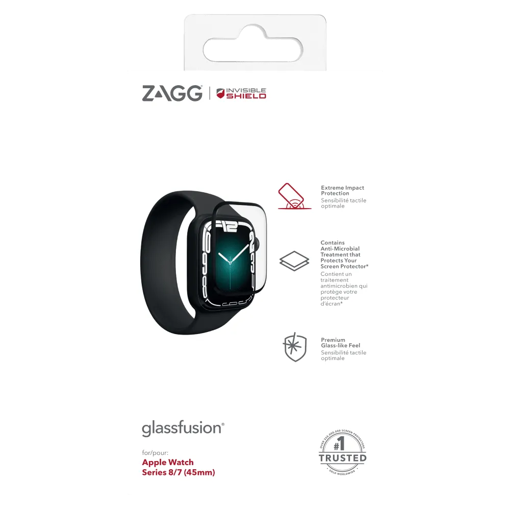 ZAGG InvisibleShield GlassFusion Plus Screen Protector for Apple Watch 45mm by ZAGG