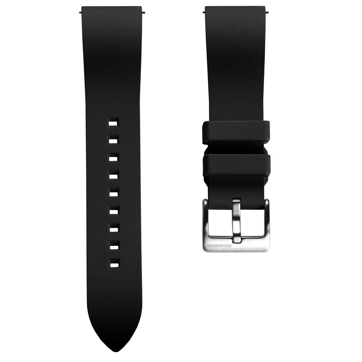 Zennor FKM Rubber Waterproof Watch Strap - Abyss Black