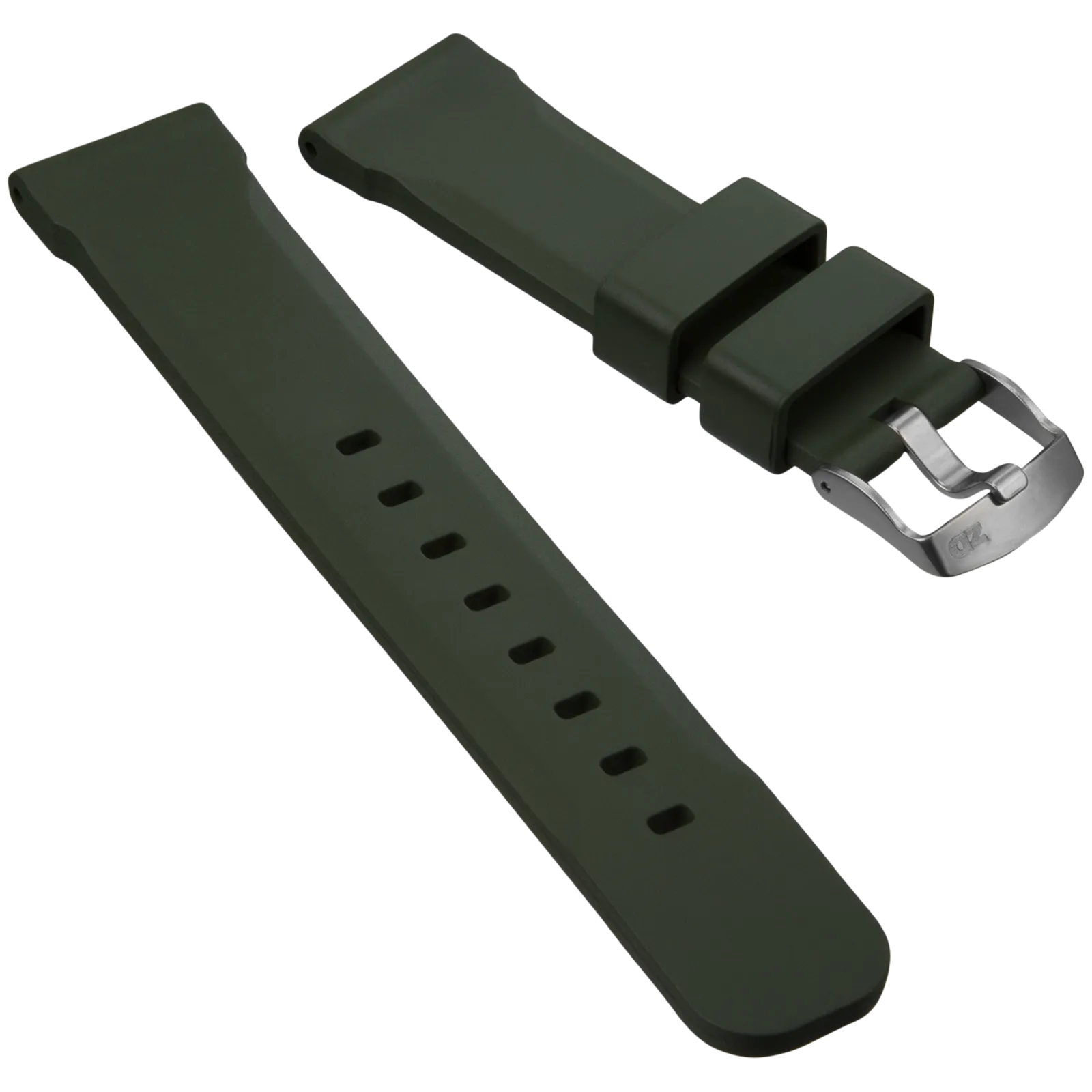 ZULUDIVER 317 Italian Rubber Diver's Watch Strap - Green