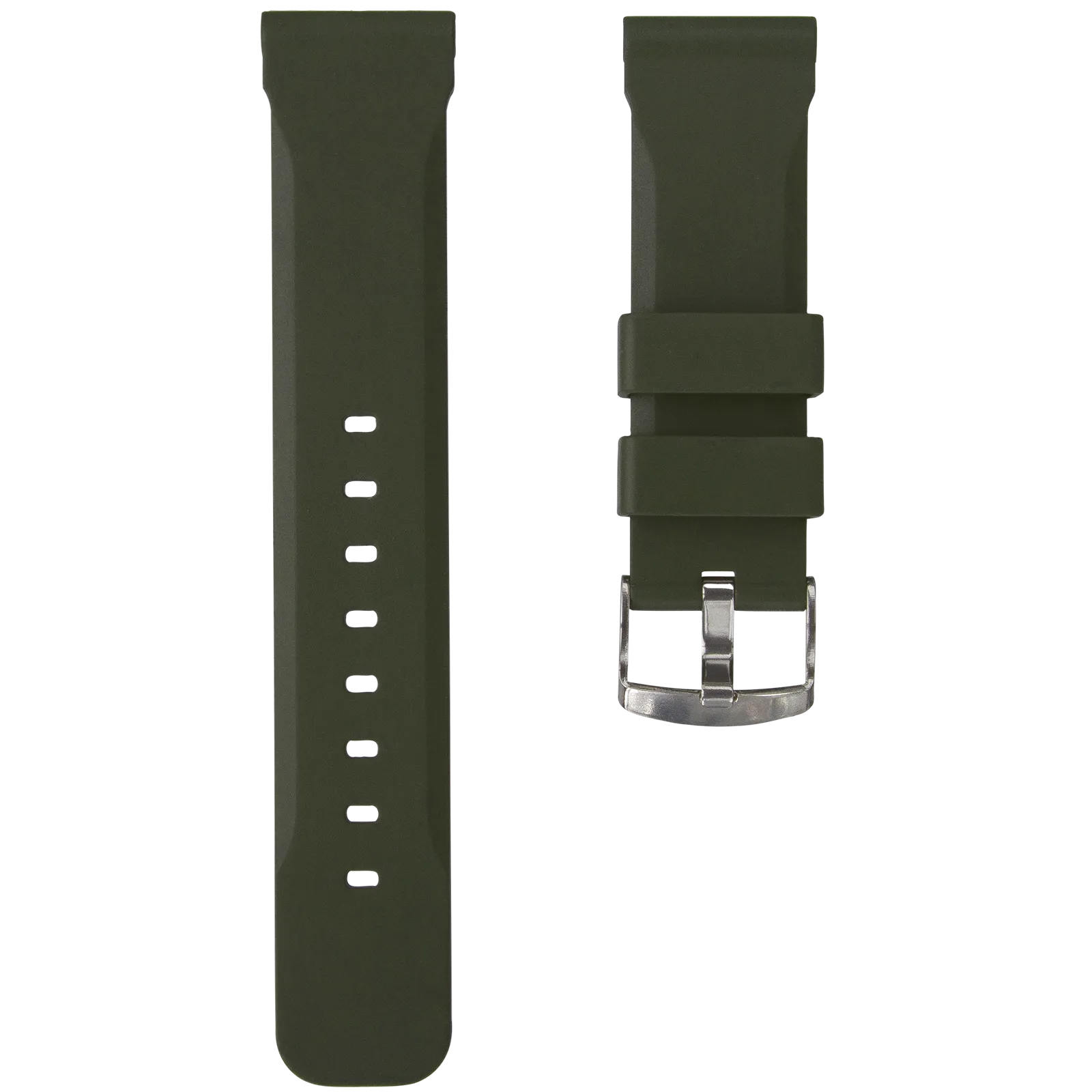 ZULUDIVER 317 Italian Rubber Diver's Watch Strap - Green